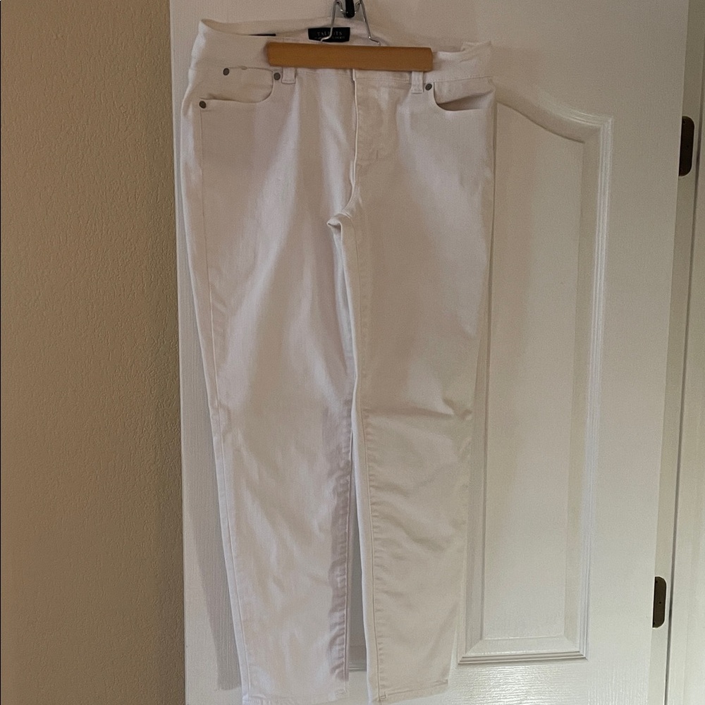 Talbots Women's Cream Straight Leg Jeans